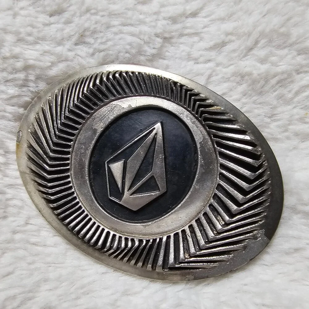 Volcom Stone Logo Metal Belt Buckle 3D Skater Retro Y2K